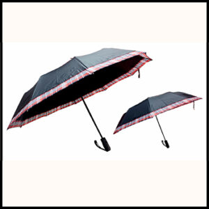 ২৩" রহমান ১০ শিক চেক বর্ডার ছাতা - STU 410